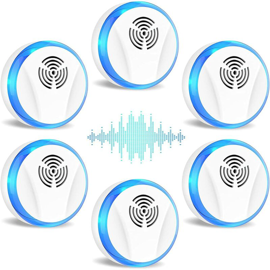 6 Packs Ultrasonic Pest Repeller, Electronic Pest Repeller Plug In Indoor Pest Control for Insects, Cockroaches, Mice, Spiders, Ants, Insects,