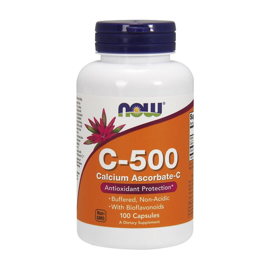 NOW Foods Vitamin C-500 Calcium Ascorbate-C, 100 caps
