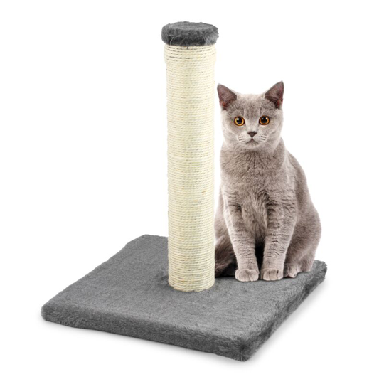 Small Grey Cat Scratching Post Kitten Tree Activity Scratcher Sisal Tower - Grey - KCT