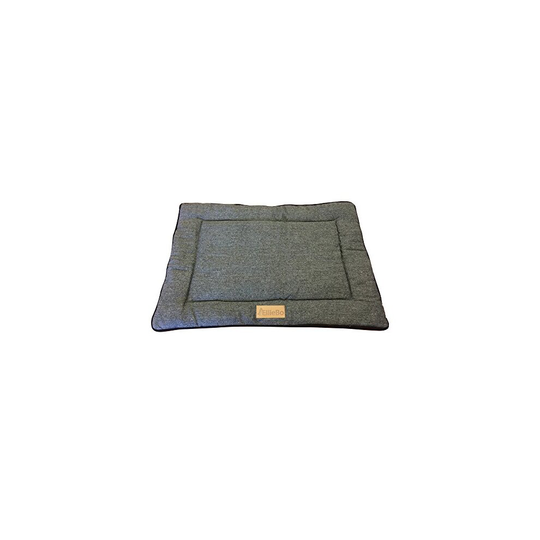 Ellie-Bo Reversible Tweed and Black Faux Fur Mat Bed for Medium 30 inch Dog Puppy Cages and Crates