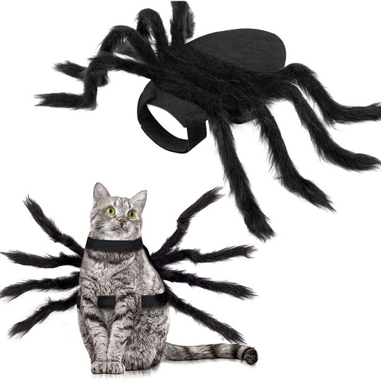 Joorrt - Halloween Spider Costume for Dog Cat, Pet Halloween Costume Halloween Decorations, Adjustable Spider Cosplay Costumes for Small Medium Dogs