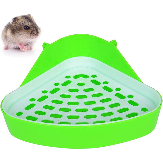 Bearsu - Small Animal Pet Toilet Triangle Toilet Pet Potty Trainer Toilet Bowl Trainer Hamster Chinchilla Guinea Pig Rabbit Ferret Pet Pee Corner