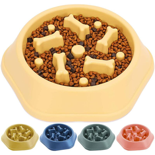 Slow Dog Bowl for Medium Dogs, Fun Bowl Slow Feeder, Anti-Gulping Dog Slow Feeder Stop Bloat, Slow Eating Small Pet Bowl