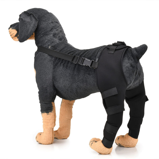 Double Back Leg Protection Dog Knee Brace for Acl Knee Brace Dislocation Arthritis Keep Joint Warm Extra Support Black (xs)