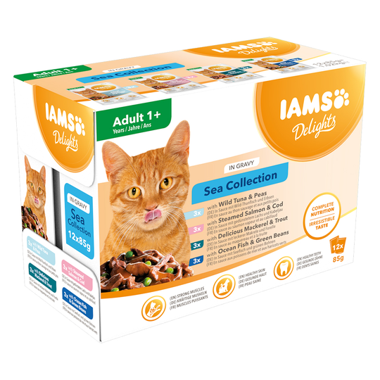 IAMS Delights Adult - Sea Collection - Sea Collection in Gravy (12 x 85g)