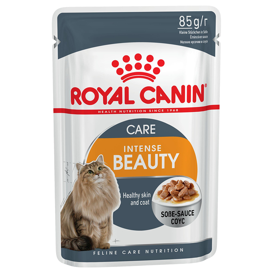 Royal Canin Hair & Skin Care - Complementary: Royal Canin Wet Intense Beauty in Gravy (12 x 85g)