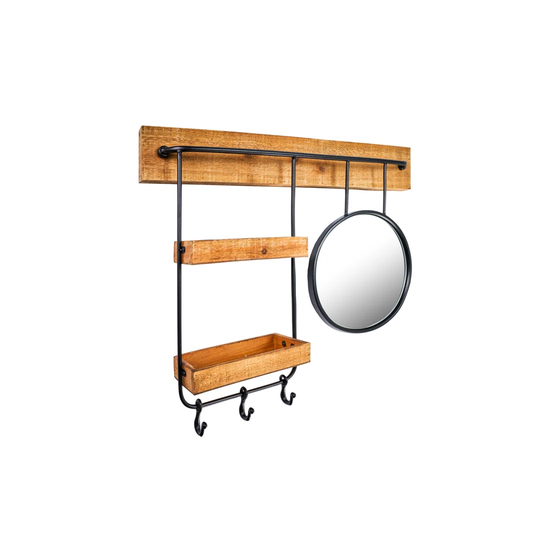 UTLITY - SHELF HOOKS MIRROR
