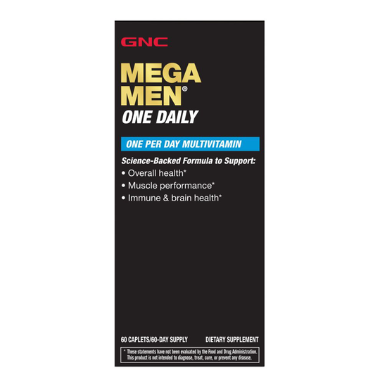 GNC Mega Men One Daily One Per Day Multivitamin, 60 Caplets