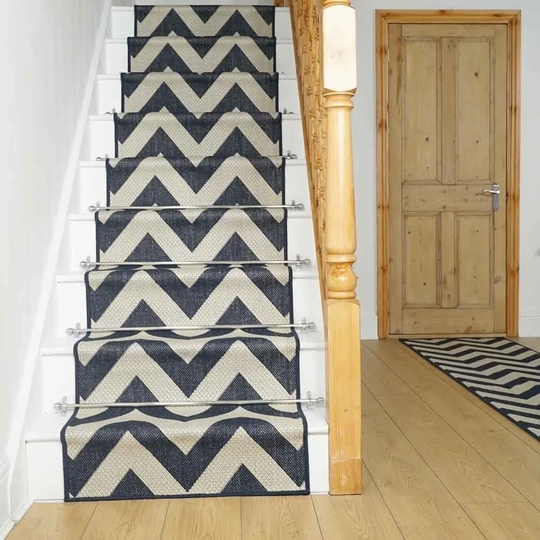 Kimi Stair Looped Blue Rug