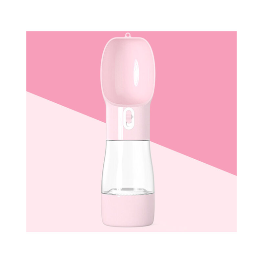 Muff - Portable Pet Travel Water Bottle Leak Proof Lightweight Water Drinking Bottles water and food bottle pink