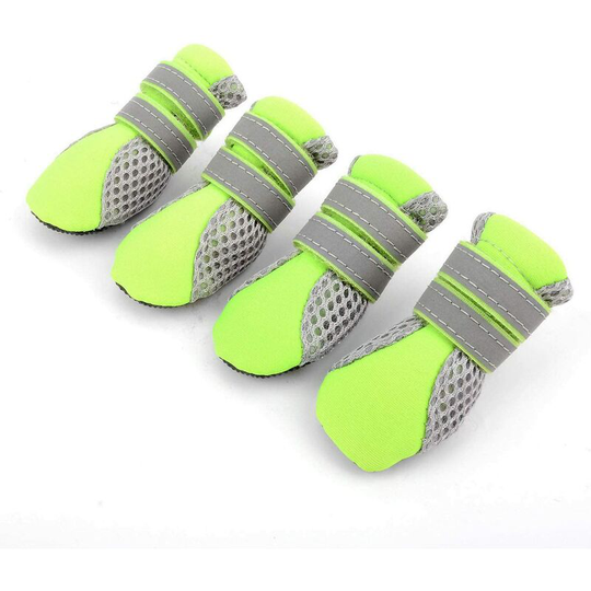 Paw Protector Dog Boots Summer Non-slip Small Dog Booties Reflective Breathable Soft Mesh Puppy Dog Shoes Heat Resistant for Hot Weather Hot Pavement