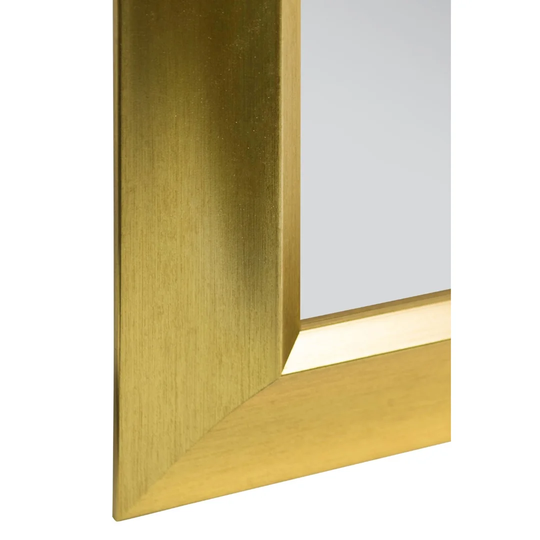 Wood Framed Wall Mounted Accent Mirror in Gold