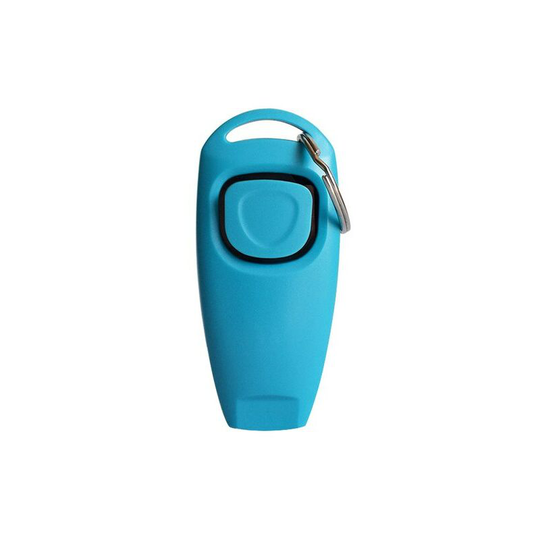 Soekavia - 2 In 1 Pet Clicker Dog Training Whistle Answer Card Pet Dog Trainer Assistive Guide With Key Ring Dog Pet Supplies-U