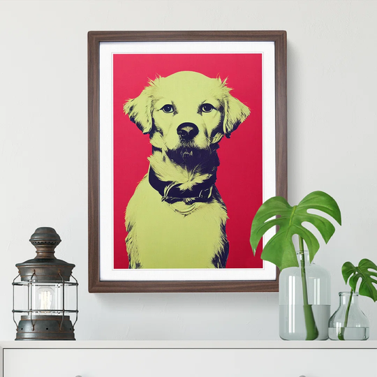 Pop Art Puppy Dog - Picture Frame Graphic Art