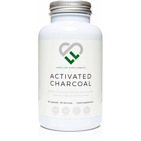 Highest Strength Activated Charcoal by LLS | 334mg per Capsule | 90 Capsules - 3 Month Supply | Single Ingredient - 100% Coconut Charcoal - No...