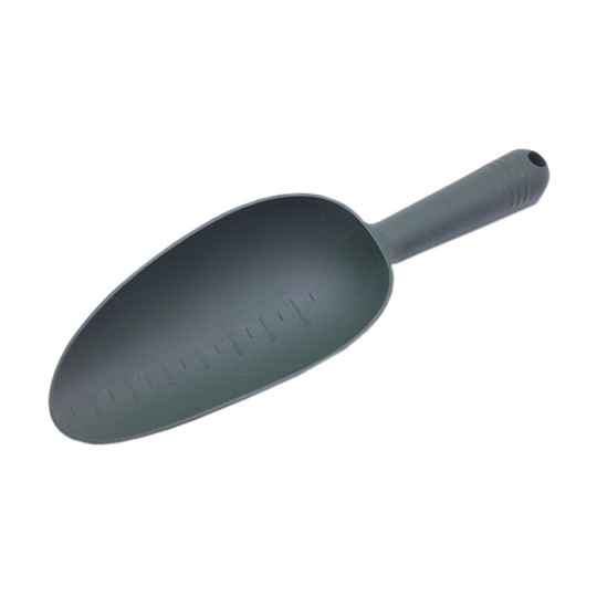 Small Garden Hand Spatula with Centimeter Marker, 1 Piece Plastic Small Home Garden Tools Pot Shovel Spoon for Garden Plants, Black
