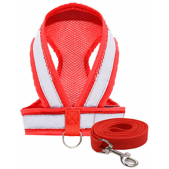 Dog Leash Dog Harness Dog Leash Set Pet Harness and Leash for Walking with Reflective Strip - xl