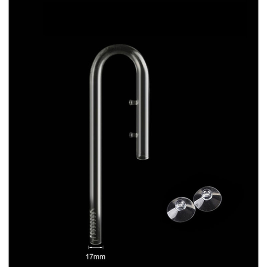 Glass Transparent Tube Inflow for Plants Aquarium Canister Filter U-Shape Inflow Glass Tube Outer Diameter 17MM