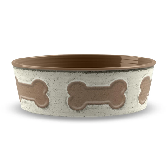 Marguerite Bone Emboss Pet Bowl