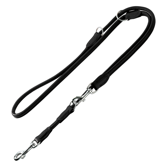 HUNTER Round & Soft Dog Lead - Black - 200cm