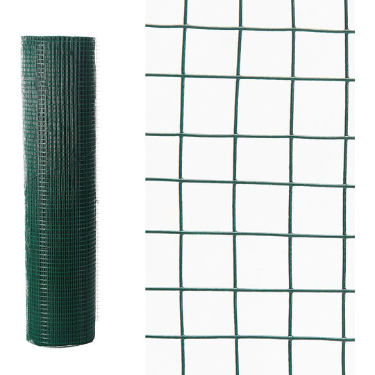 Joorrt - Length 30 m Width 36'' pvc Coated Wire Mesh Fencing Chicken Rabbit Fence Garden Barrier Netting No Rust Green, (E2130302300-1#)