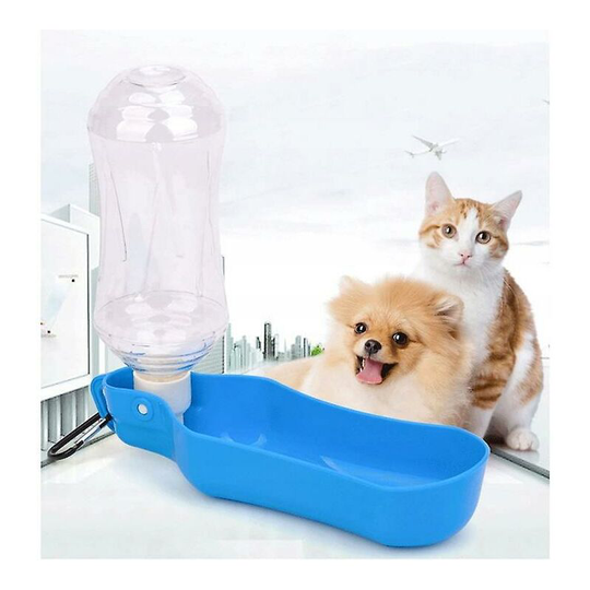 Fountain To Drink, Bottle Of Portable Travel For Dogs, Cats, Rabbits, Pigs Of India And Other Pets Foldable - 500 Ml Blue - Thsinde