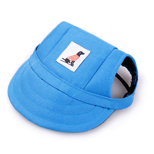 Dog Baseball Cap - Sun Protection Hat for Small Pet Outdoor Sports, Summer Casual Dog Leisure Visor with Adjustable Strap
