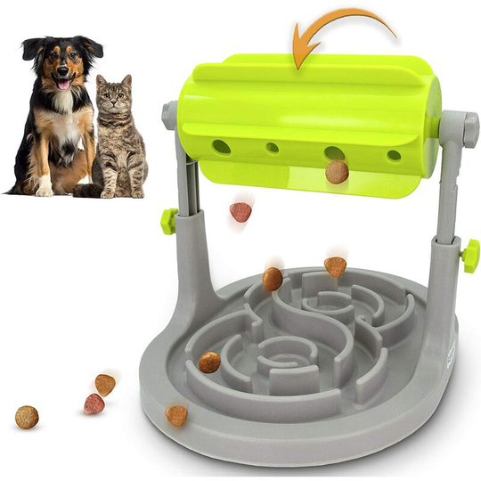 Interactive dog and cat toy - With anti-slip bowl - 2 in 1 - Smart toy for small and large dogs