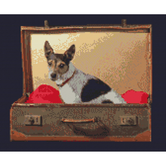 Jack Russell Dog Complete Counted Cross Stitch Kit 12" x 10" 30cmx25cm