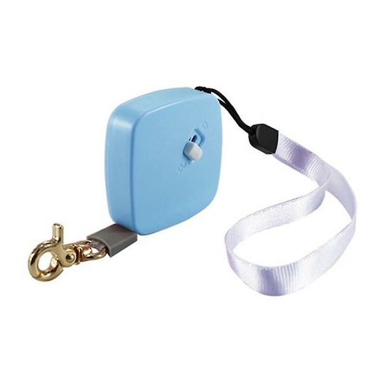 Mini blue square self-retracting leash