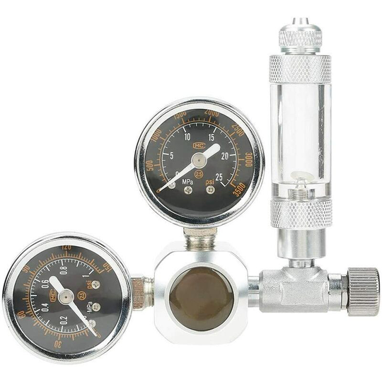 Tinor - CO2 Regulator for Aquariums Double Aquarium CO2 Pressure Gauge Adjustable Pressure CO2 System for Aquatic Plants with Bubble Counter and