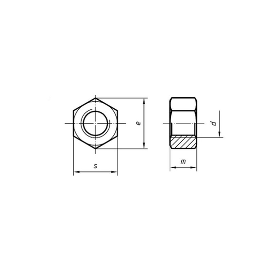 M24 Hex Nut - A2 Stainless Steel DIN934