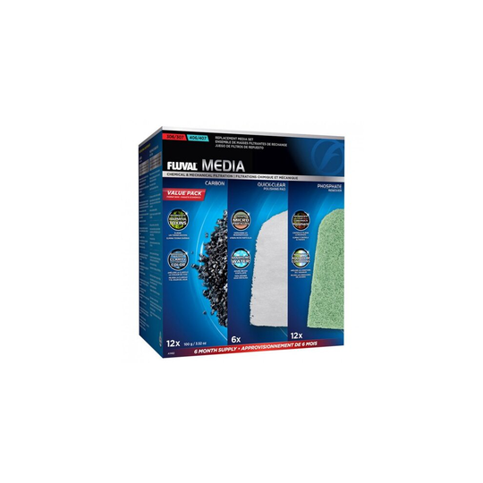Fluval 306/307 - 406/407 Media Pack Carbon, Quick Clear, Phosphate