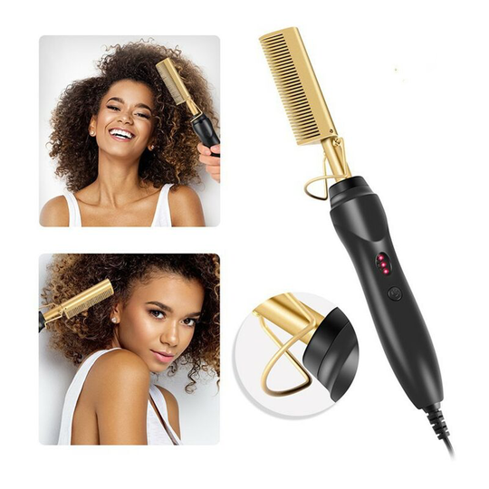 Dry and wet copper comb, straight hair curling stick, household curling multi-functional bangs, electric comb, straight hair comb