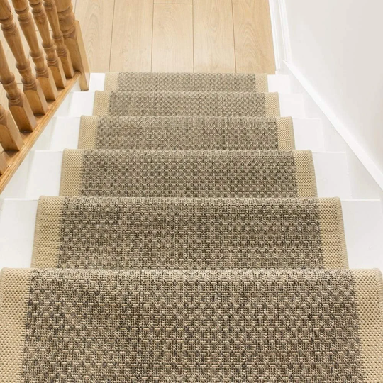 Almandine Fret Flatweave Tweed Stair Runner