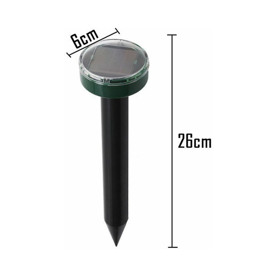 2 Pack Solar Ultrasonic Mole Repeller, Solar Mole Repeller Mouse Repeller Outdoor for Gardens Moles Voles -Small Round Mouse Repeller
