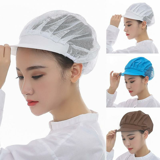 Elastic Mesh Visors Caps Chef Hat Kitchen Restaurants Hotel Work Uniform Dustproof Cooking Cap Breathable Waiter Workshop Caps Thsinde