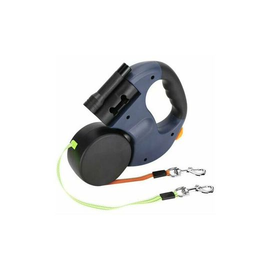 Double Retractable Dog Leash with Two 3 Meter Cords, 360° Tangle Free Double Dog Leash for Walking Two Dogs up to 50 lb