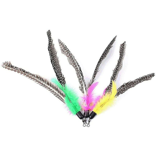 Pack Feather Refill Replacement For Da Bird Feather Wand Home Pet Cat Toy