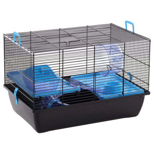 Flamingo Hamster Cage Jaro 2 50.5 x 33 x 32.5cm Black/Blue