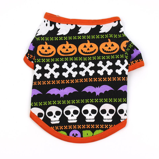 Dog Halloween Shirt Pet t Shirt Dog Pet Clothes Pet Halloween Clothes Halloween Costume Dog Shirts (Skull s)