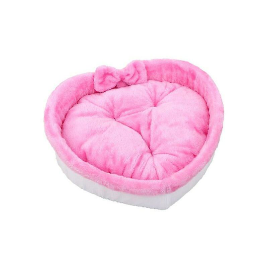 Cat bed heart-shaped pet bed for cats dogs cotton velvet soft kitty puppy sleeping beds kennel warm pet nest cat accessories 55x19cmPink