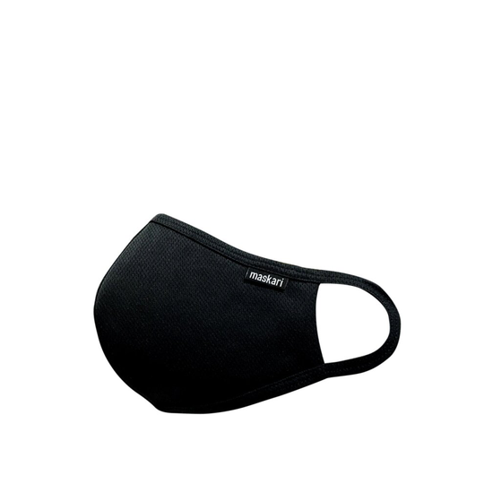 (Black, 1pk) Antimicrobial 3-Layer Washable Mask