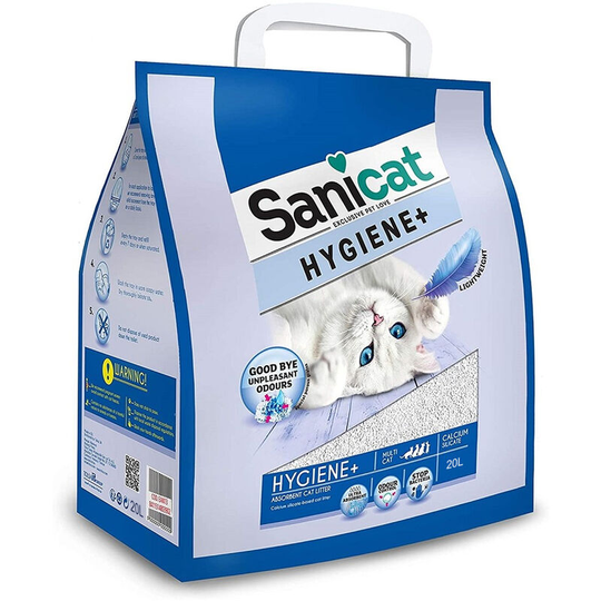 Hygiene+ Cat Litter (20L) (White) - White - Sanicat