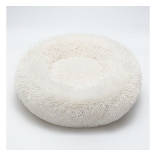 Cat Bed Round Dog Bed Nest for Pet for Cat Oval Cat Belacket Nid White Bed Diameter 60 cm