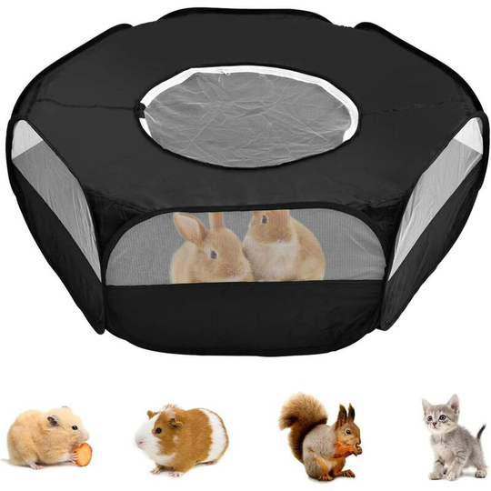Betterlifegb - Small Animal Playpen with Cover, Betterlife Foldable Cage, Portable, Waterproof and Breathable, for Rabbit, Squirrel, Kitten, Puppy,