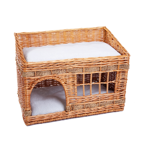 Pueblo Cat Den - Beige - 56 x 36 x 42 cm (L x W x H)
