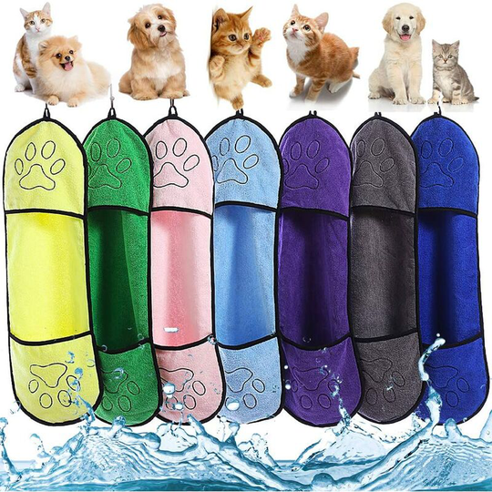 Dog Towel Pet Towel Quick Dry Pet Drying Towel with Pocket
