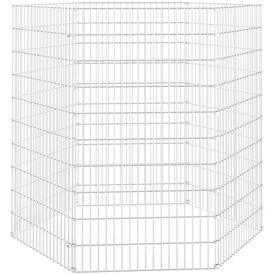 Vidaxl - 6-Panel Rabbit Cage 54x100 cm Galvanised Iron Silver