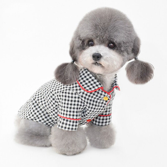Spring and summer new pet shirt dog pajamas puppy pajamas pet clothes cat clothes kitten clothes m (chest 35', neck 28', back 25' suitable for weight